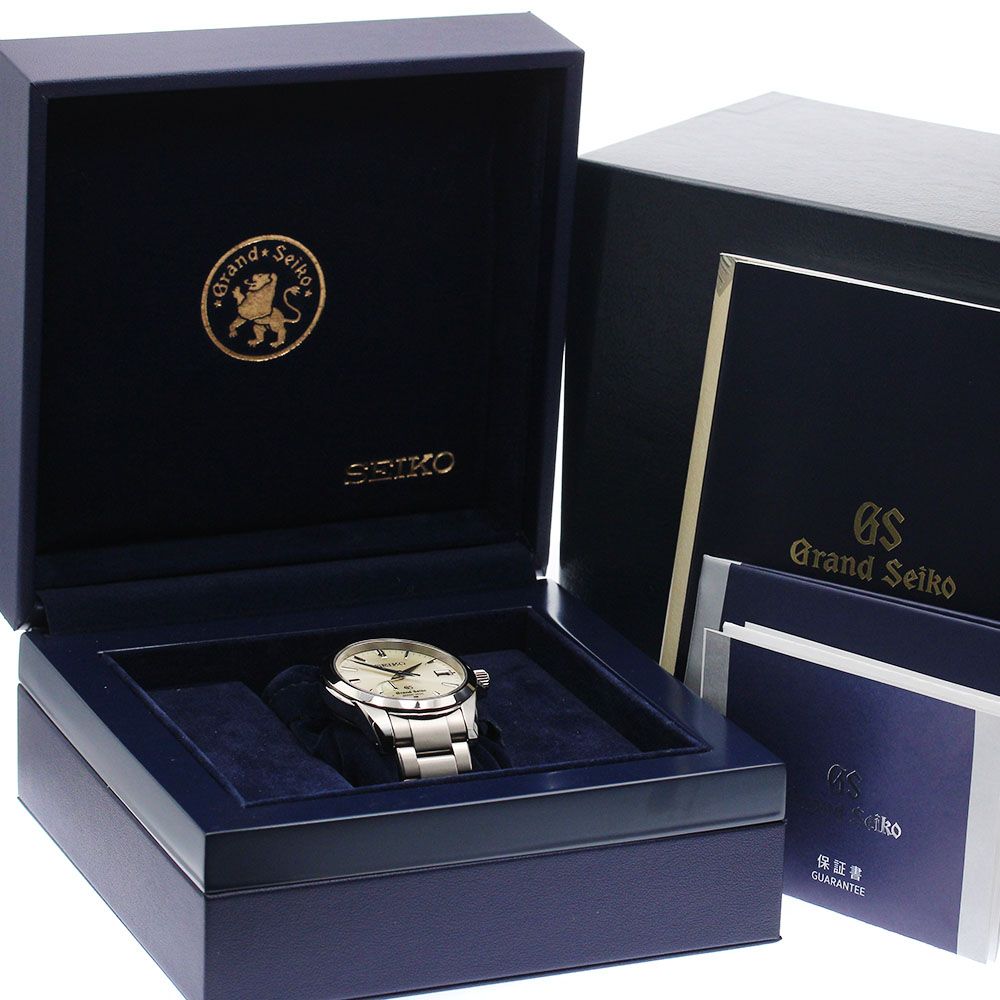 セイコー SEIKO SBGA 079 9 R 65 0 BG グランドセイコー パワーリザーブ デイト スプリングドライブ メンズ 箱 保証書付き_919619