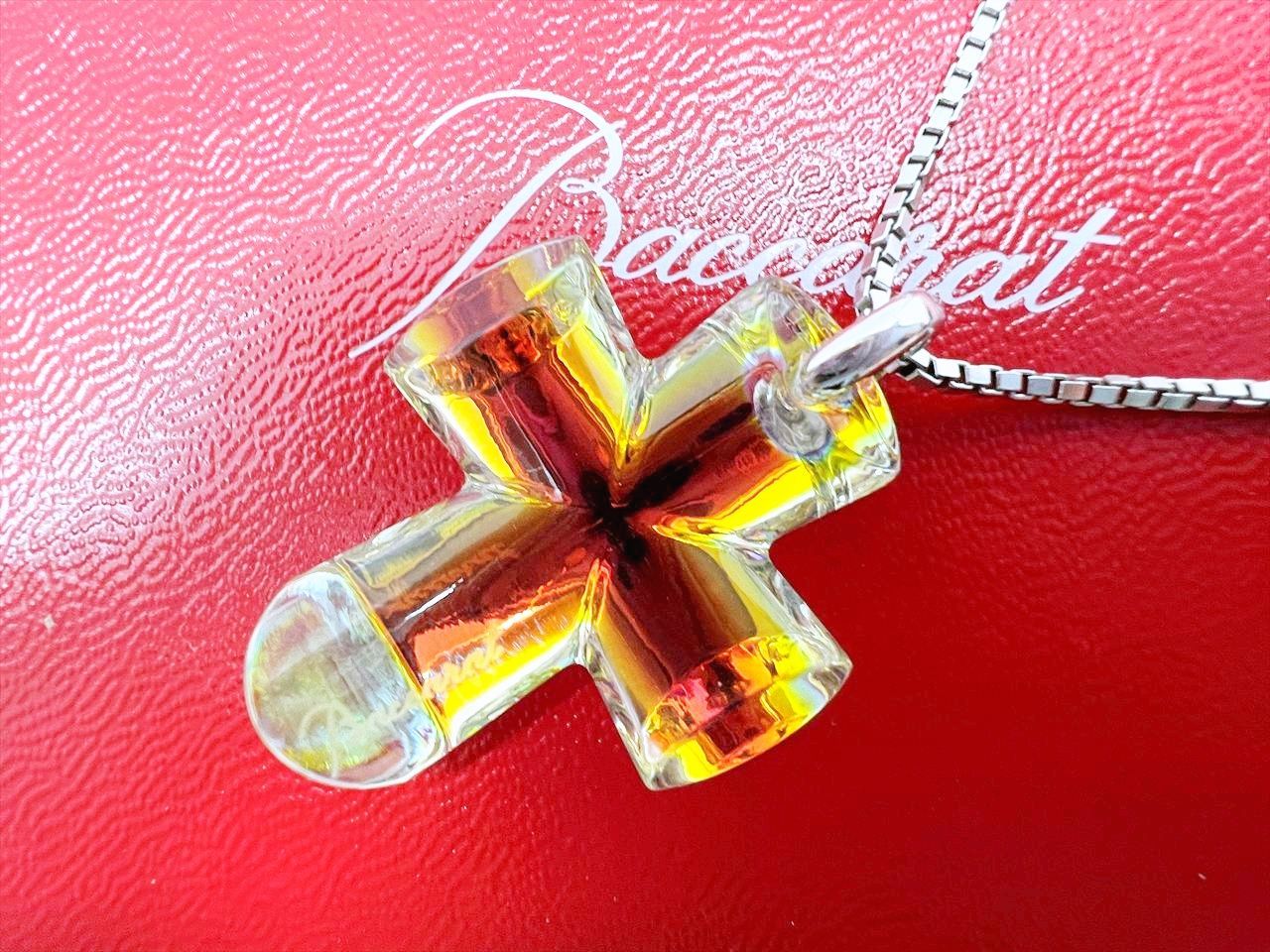 ほぼ未使用 美品 バカラ エデン クロス ペンダント ネックレス 925