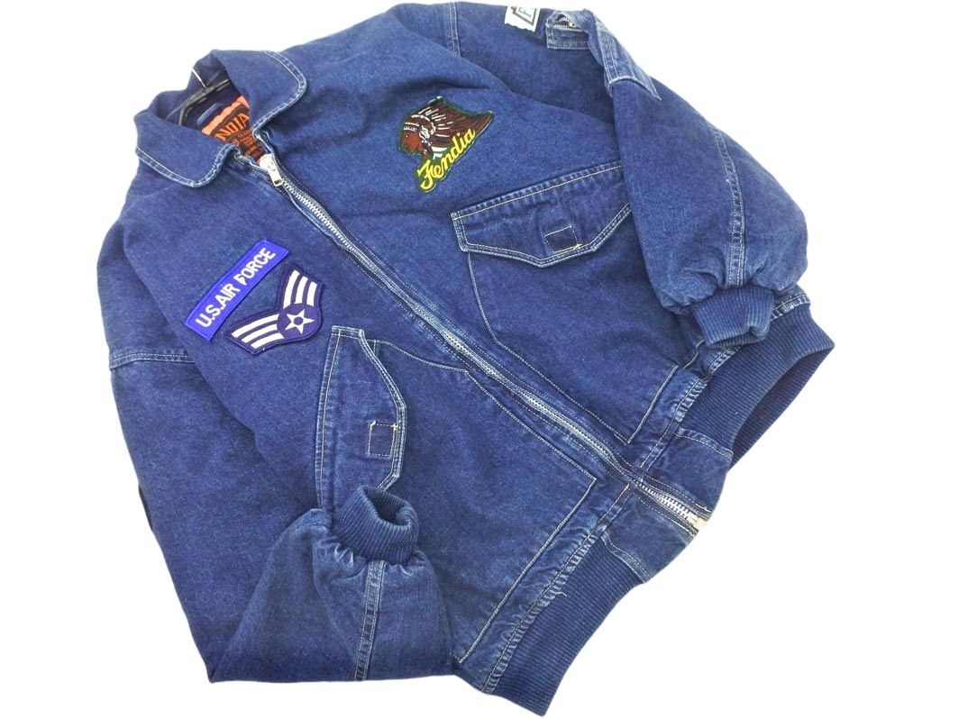 FENDIA フェンディア 80s 90s ヴィンテージ デニム 中綿 ワッペン