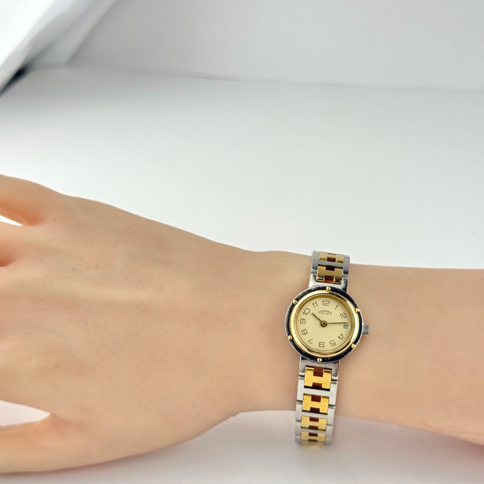 エルメス クリッパー Hベルト 新品電池 レディース 腕時計 147 - メルカリ