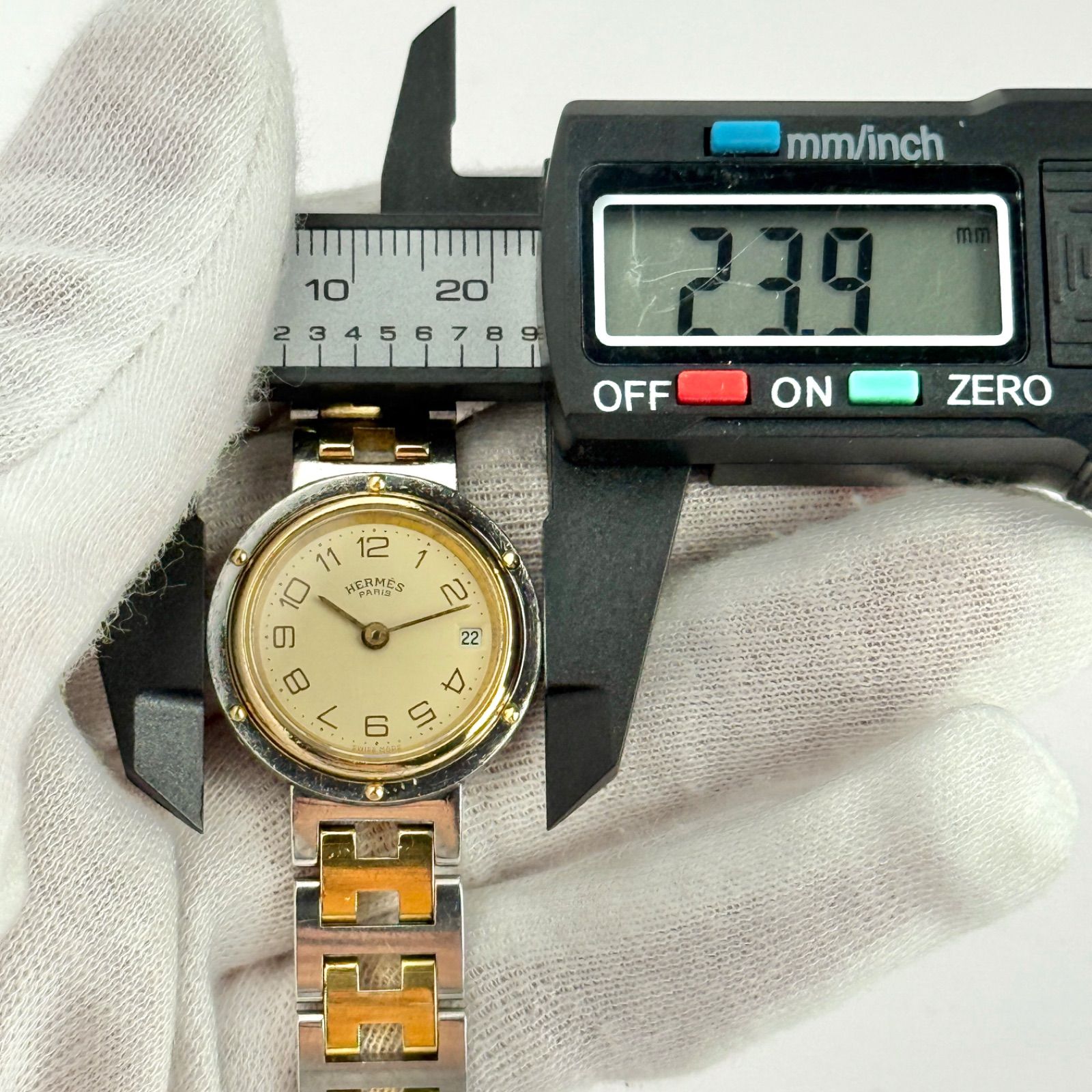 エルメス クリッパー Hベルト 新品電池 レディース 腕時計 147 - メルカリ