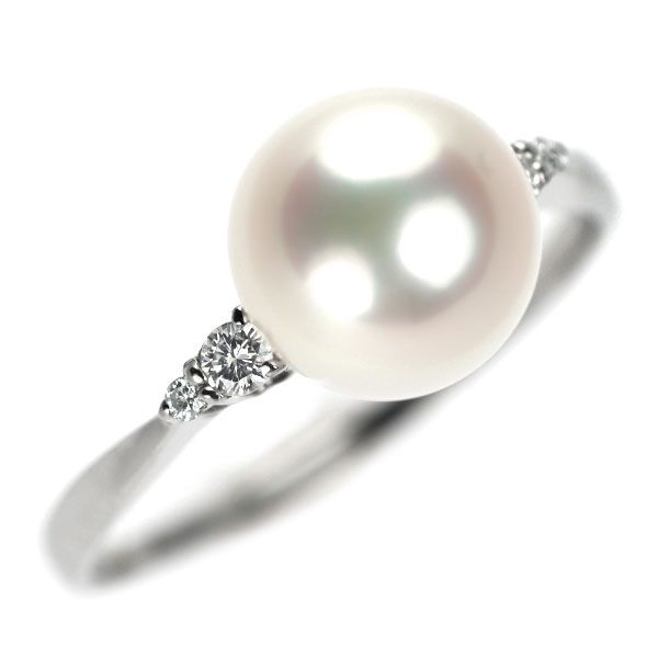 真珠と天然ダイヤモンドのPT900リング Pt900 黒蝶真珠 ダイヤモンド リング 径約10.9mm D0.14ct - メルカリ