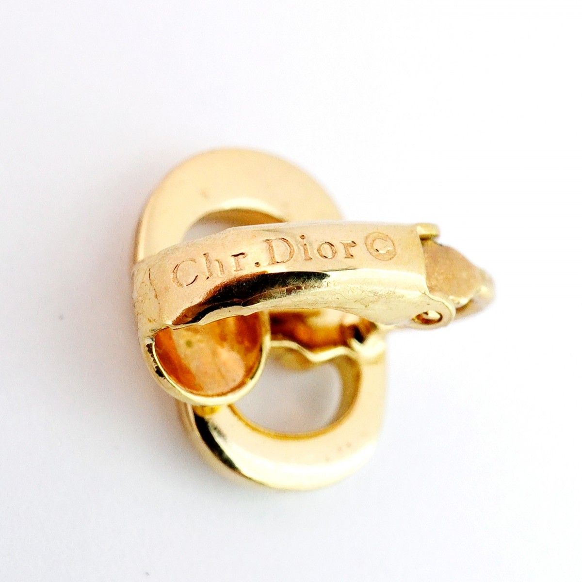 田中野夫✨ビンテージクリスチャンディオール　イヤリング　ゴールドエンブレム 田中野夫✨ビンテージクリスチャンディオール イヤリング ゴールド