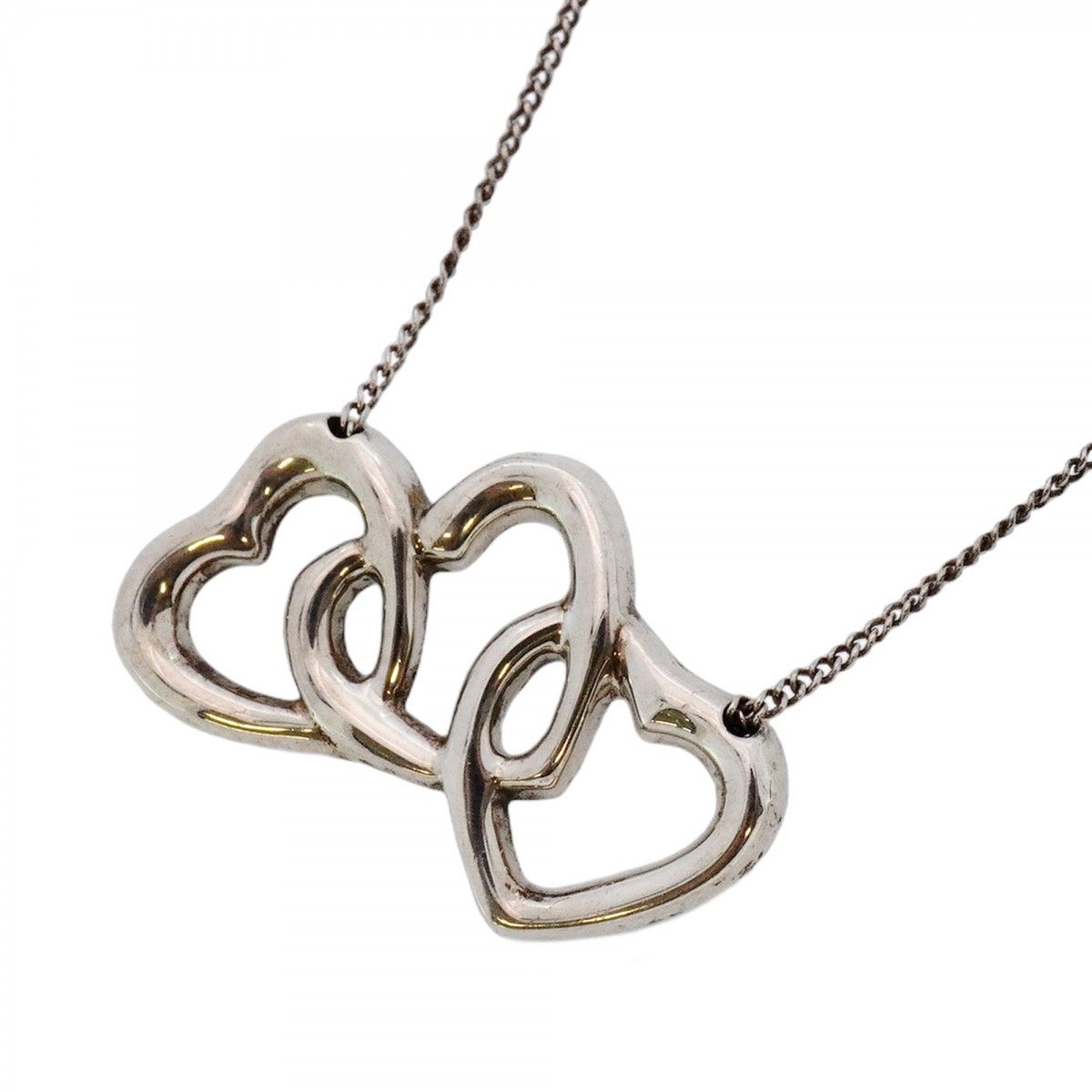 ☆SALE【5jmb0847】ティファニー ネックレス トリプルハート シルバー
