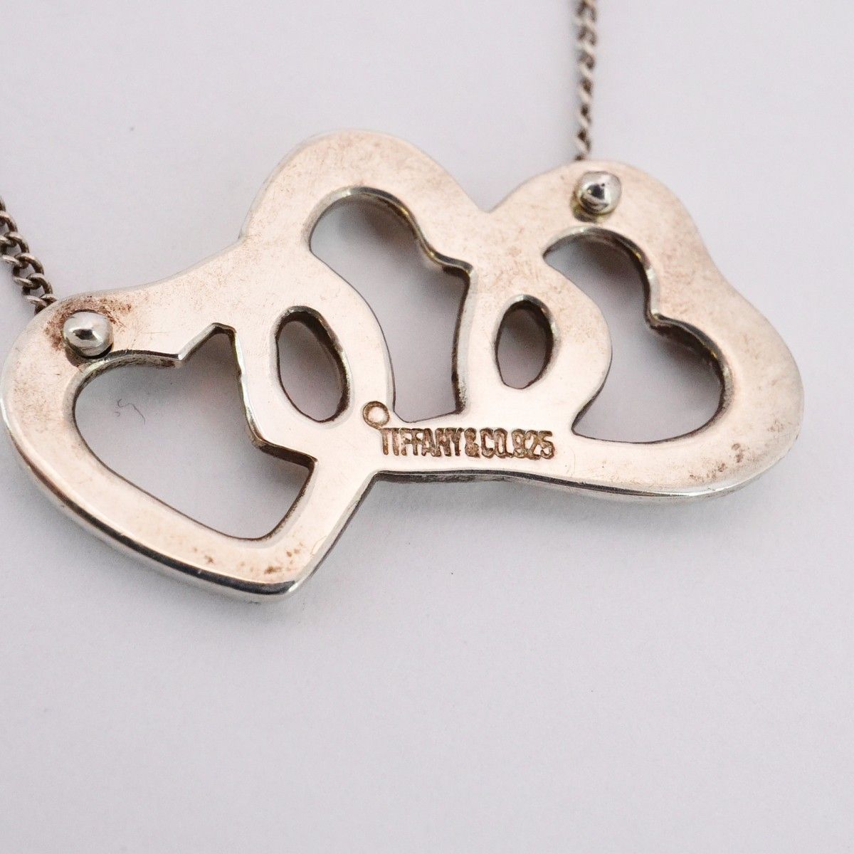 ☆SALE【5jmb0847】ティファニー ネックレス トリプルハート シルバー