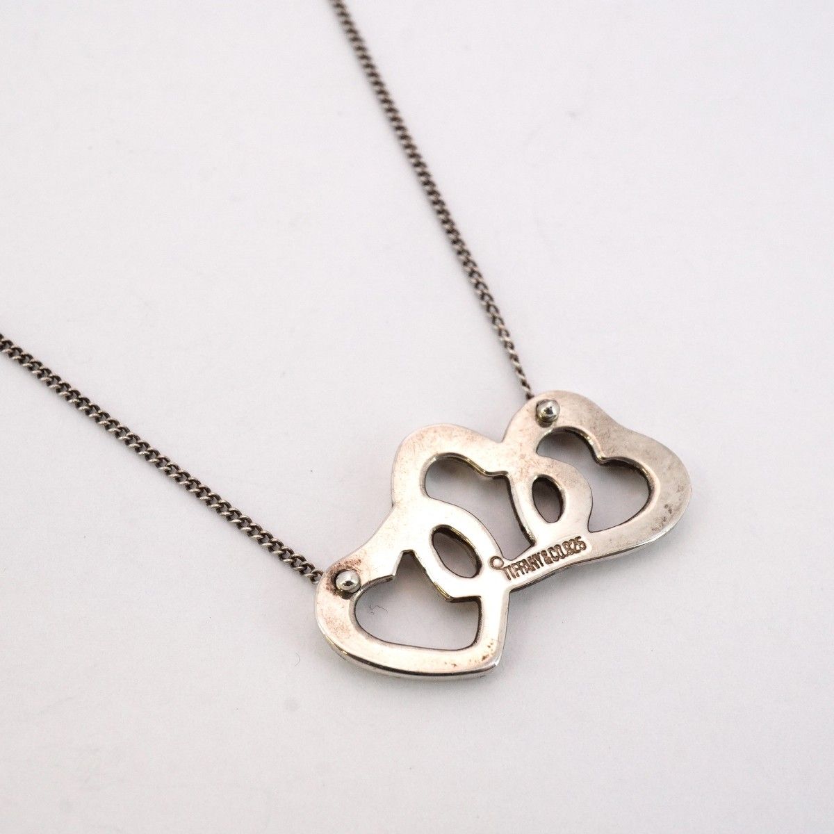 ☆SALE【5jmb0847】ティファニー ネックレス トリプルハート シルバー