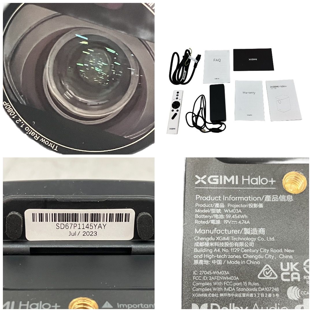 XGIMI WM03A ポータブルホーム プロジェクター HALO+ WM03A モバイル