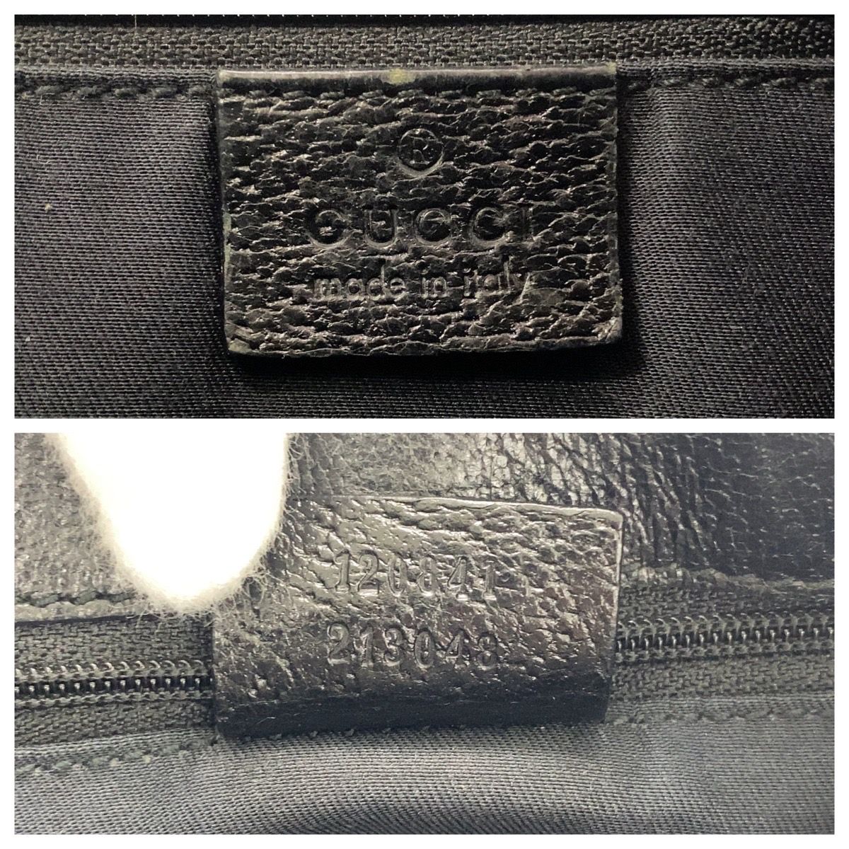 美品 GUCCI グッチ ブラック 黒 シルバー金具 GGキャンバス/レザー