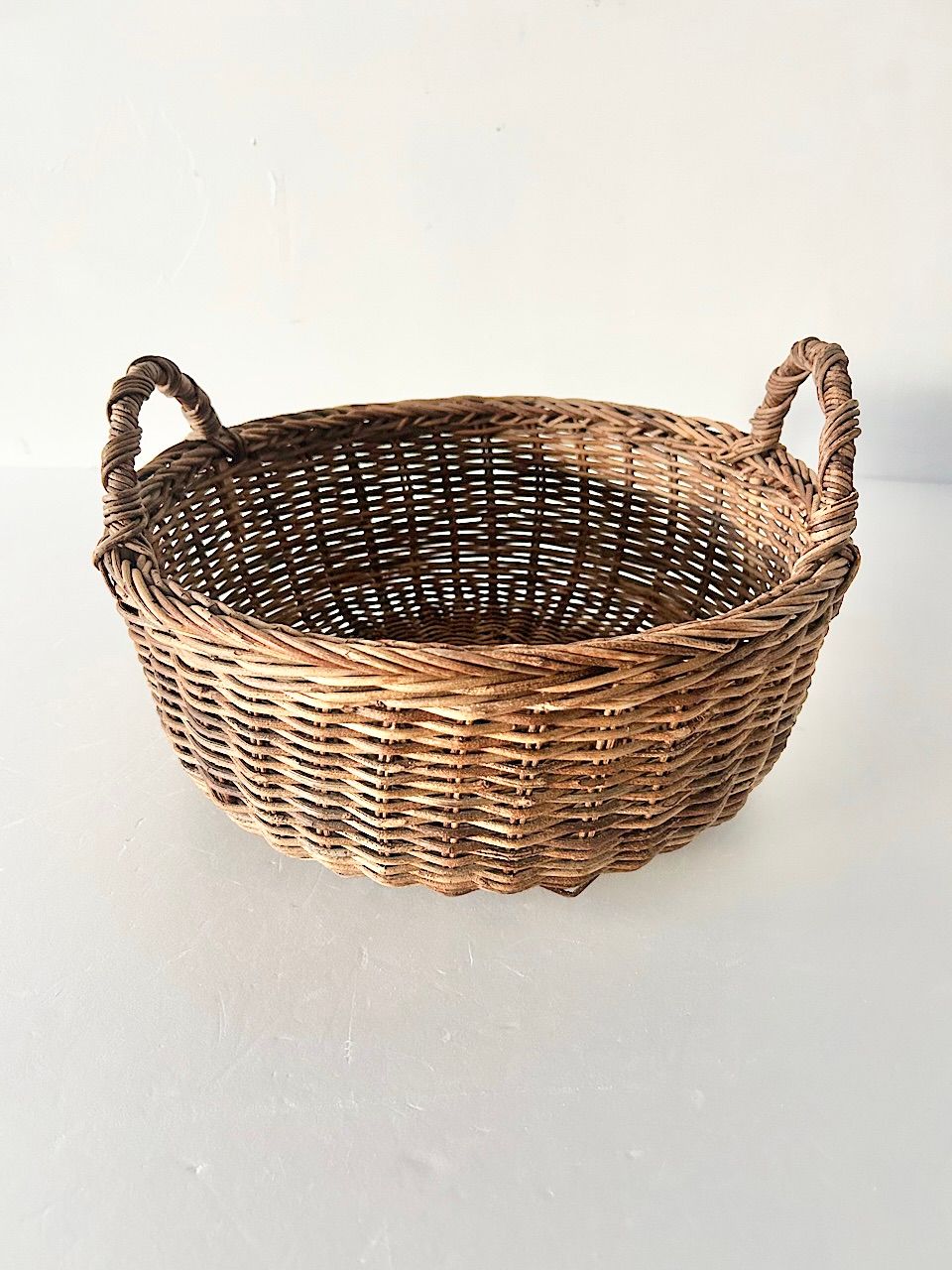 【民藝】あけび　両手付き　バスケット　カゴ 民藝】あけび 両手付き バスケット カゴ - メルカリ
