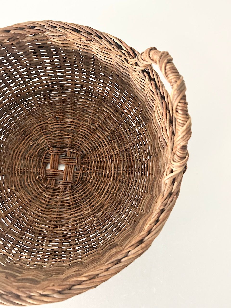 【民藝】あけび　両手付き　バスケット　カゴ 民藝】あけび 両手付き バスケット カゴ