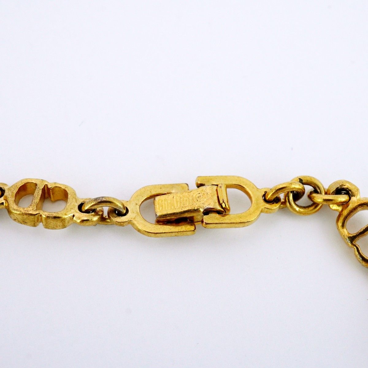 5job0262】クリスチャンディオール ブレスレット CDロゴ GPメッキ