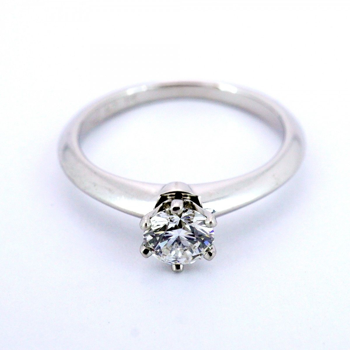 5job0268】ティファニー リング ソリティア 1PD Pt950 プラチナ