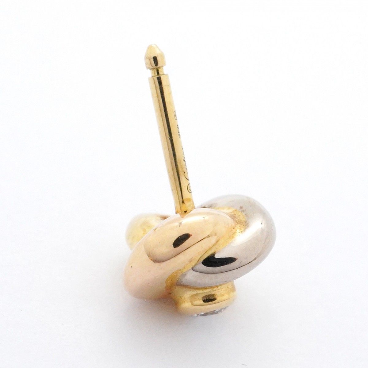 5job0279】カルティエ ピアス ベビートリニティ 1PD K18YG イエロー