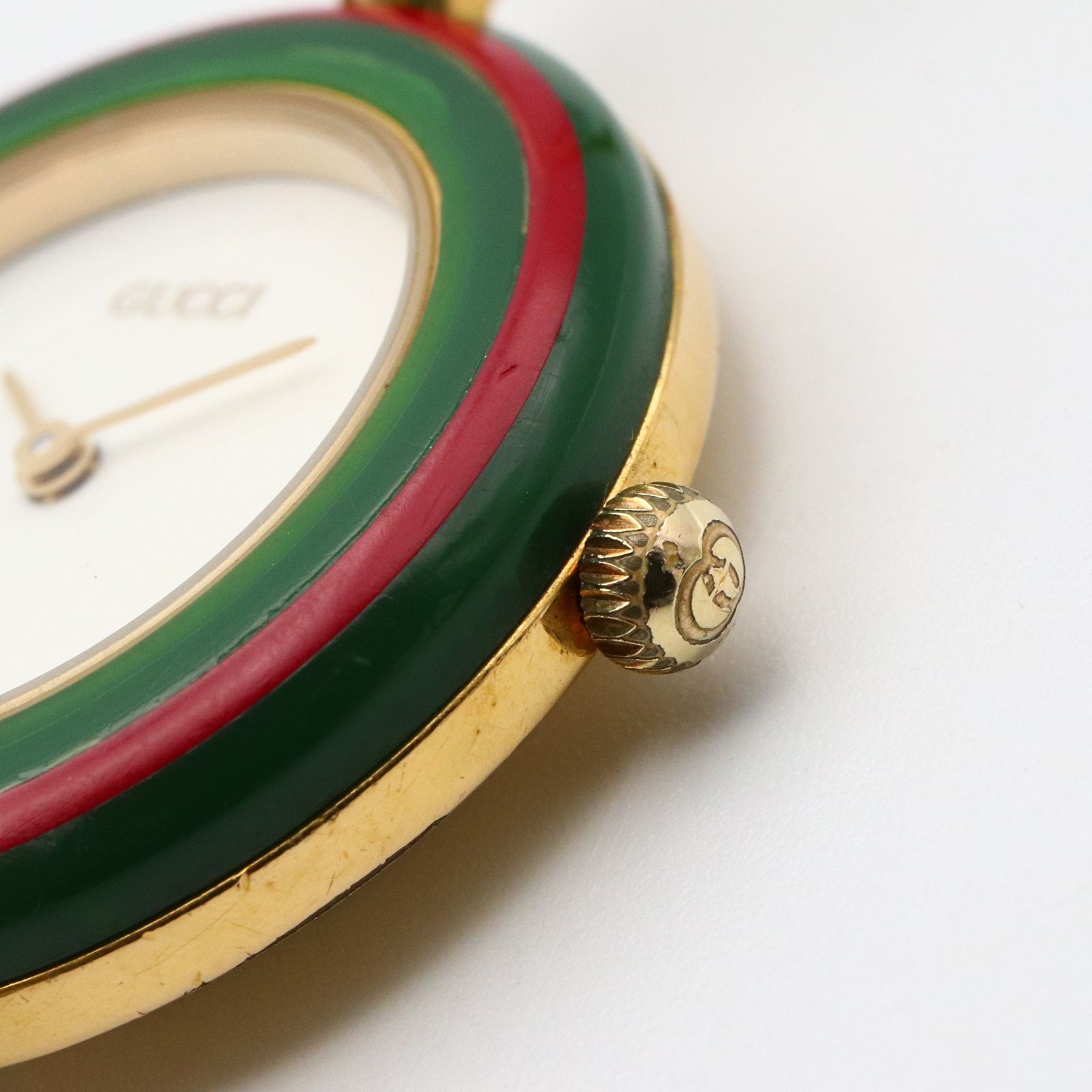 GUCCI グッチ　チェンジベゼル　腕時計　1100-L 5色　ゴールド グッチ GUCCI 腕時計 チェンジベゼル 1100-L ホワイト GP（ゴールド