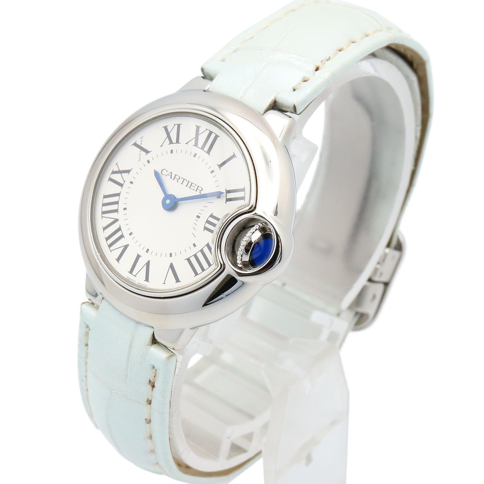 カルティエ CARTIER 腕時計 バロンブルー SM シルバー ステンレススチール レディース A
