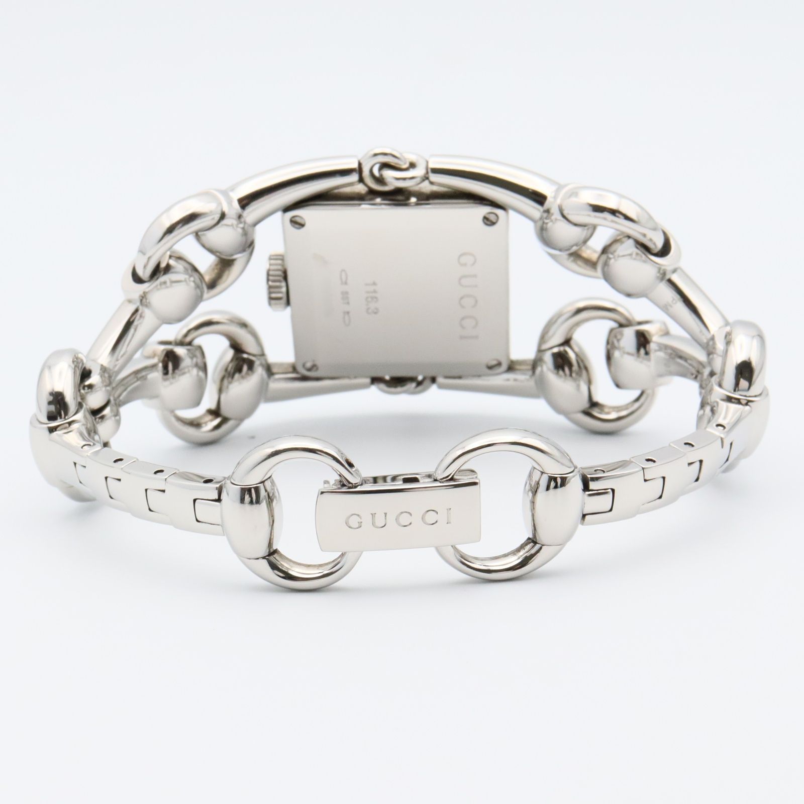 グッチ GUCCI 腕時計 シニョーリア 116.3 ブルーシェル ステンレス