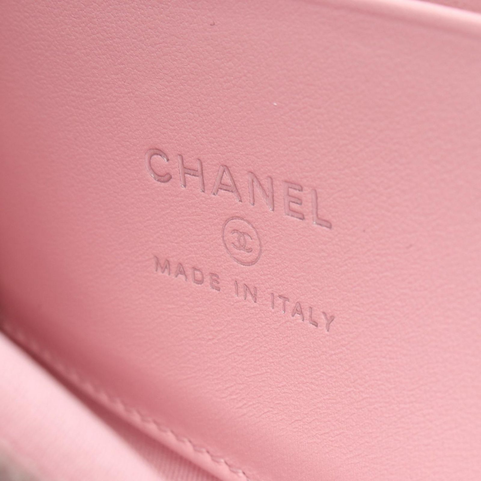 シャネル CHANEL コインケース マトラッセ AP3997 ピンク レザー