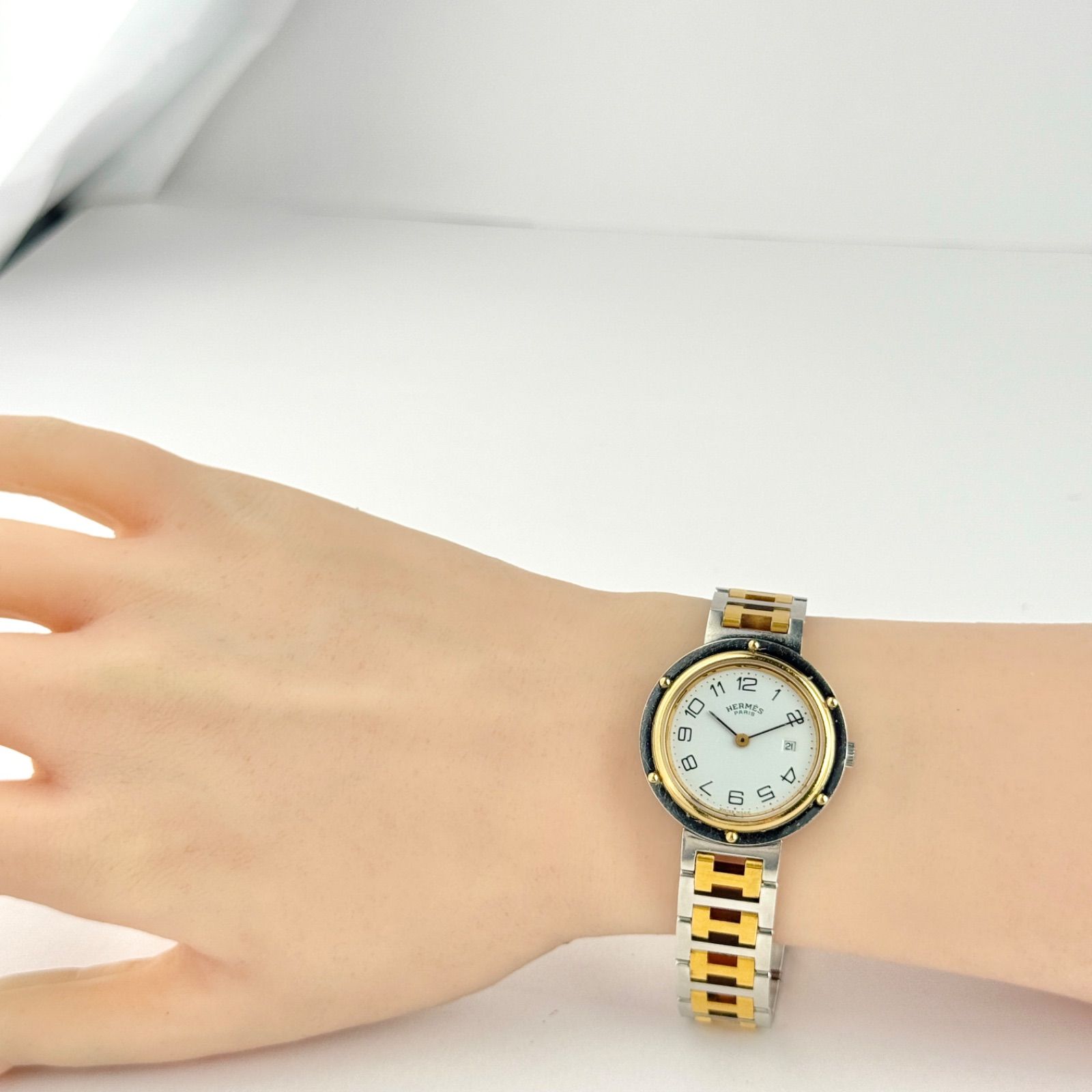 エルメス クリッパー Hベルト 新品電池 レディース 腕時計 879 - メルカリ