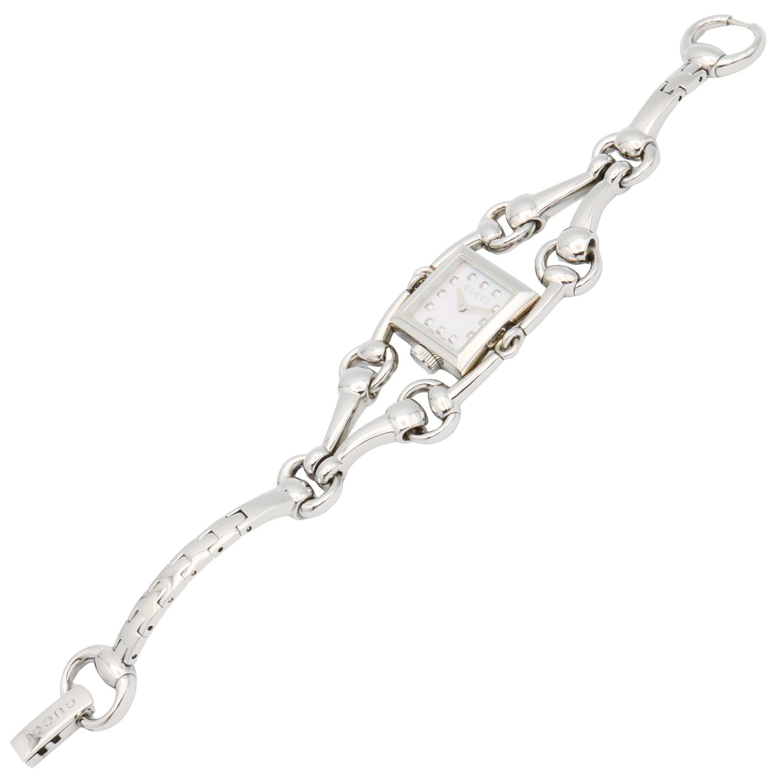 グッチ GUCCI 腕時計 シニョーリア 116.5 ホワイトシェル ステンレス