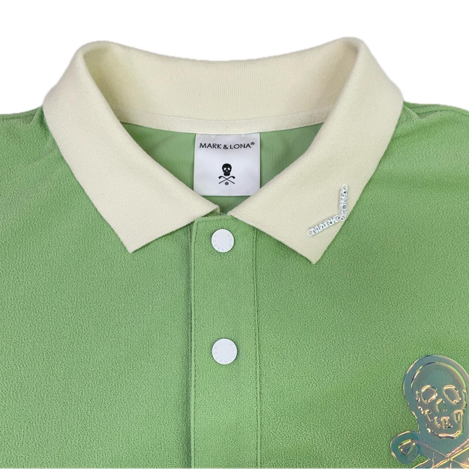 割引 メンズ マークアンドロナ MARK&LONA 半袖シャツ 48(L) グリーン系