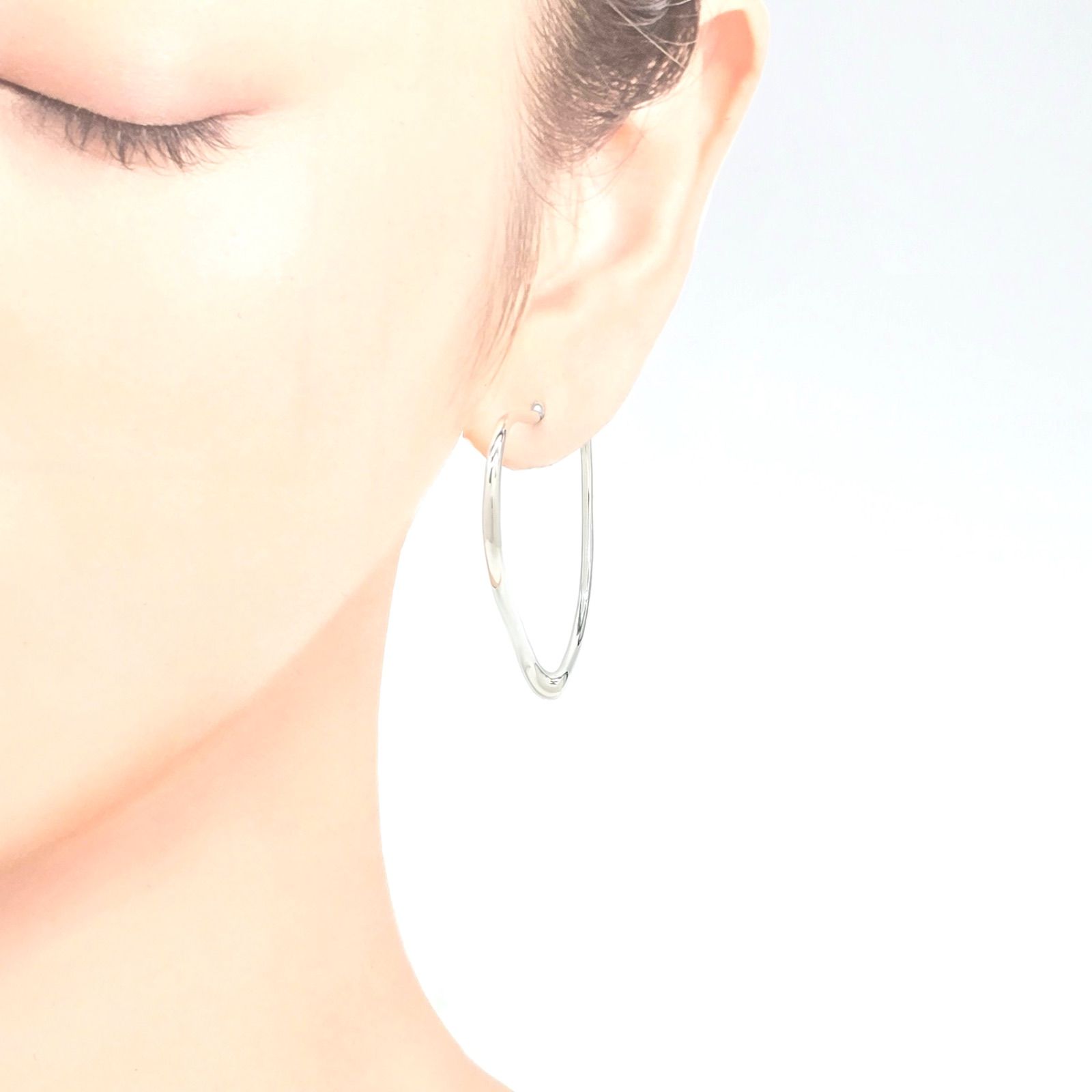 TIFFANY&CO. ティファニー オープン ハート フープ ピアス ミディアム