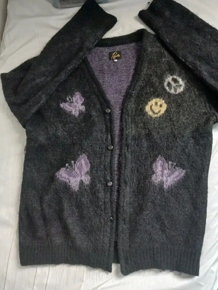 NEEDLES × NUBIAN モヘア パピヨン スマイル カーディガン L 出品