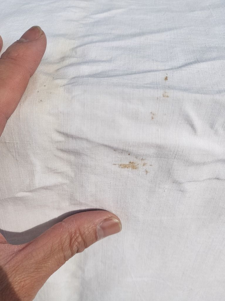 フランス アンティーク 小売業者 リネン 無地 シーツ 大 モノグラム