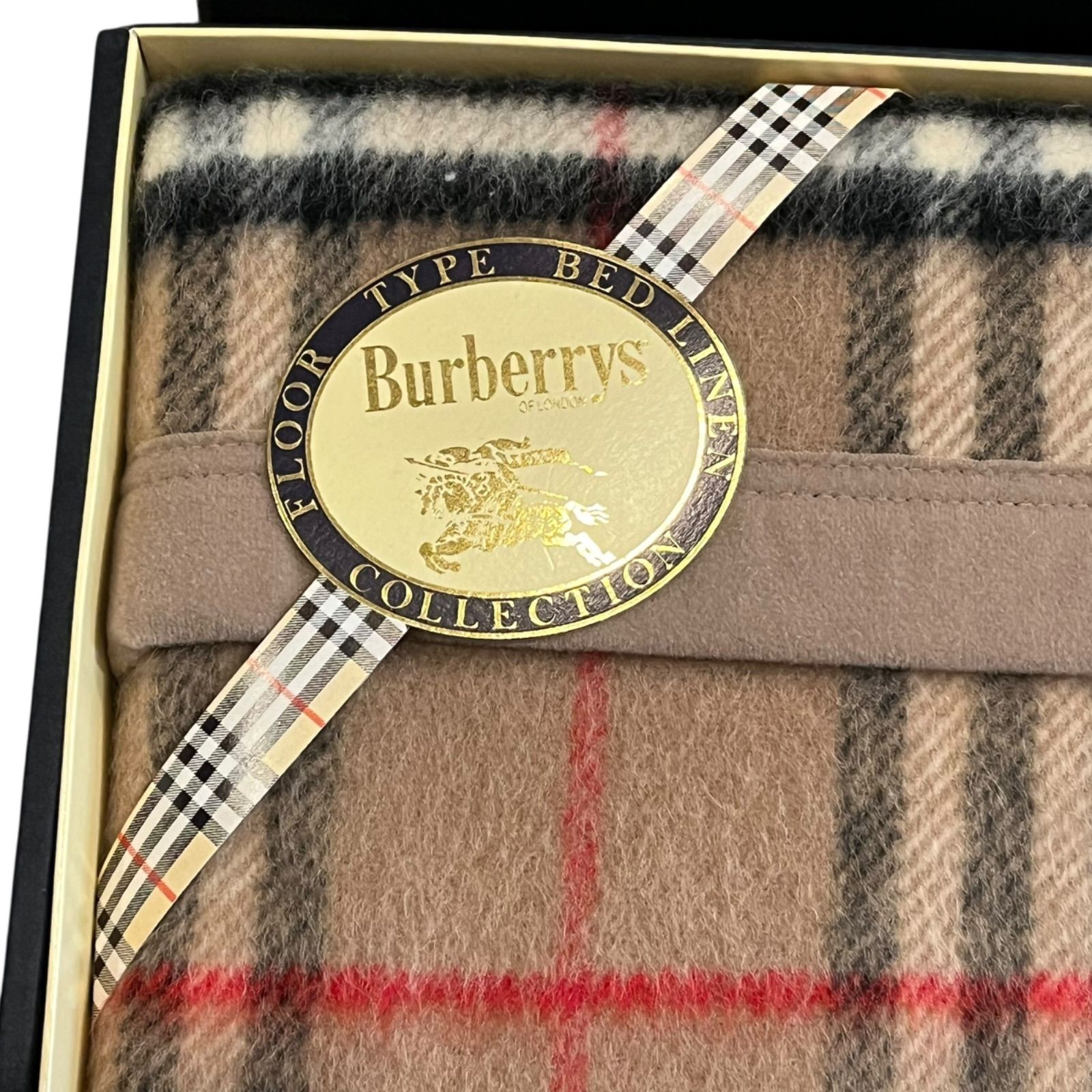 管2511-298】Burberrys バーバリー ラムMIX 純毛毛布 140×200cm BB 001