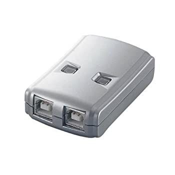 【中古】エレコム USB切替器 手動 2.0対応 2台 ロック機能付 USS2-W2