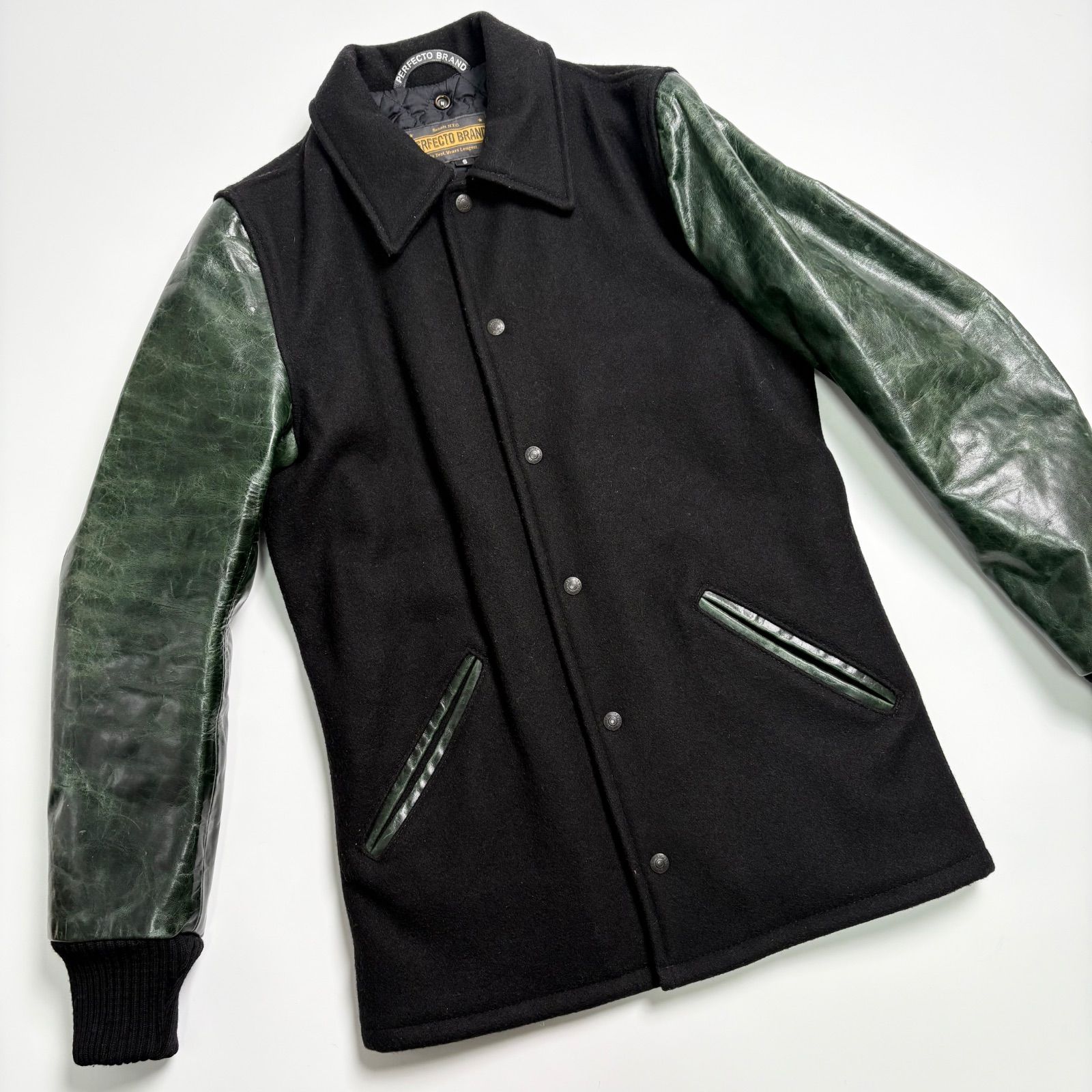 SCHOTT　Dポケスタジャン袖レザー美品ブラック 楽天市場】schott dポケット スタジャンの通販