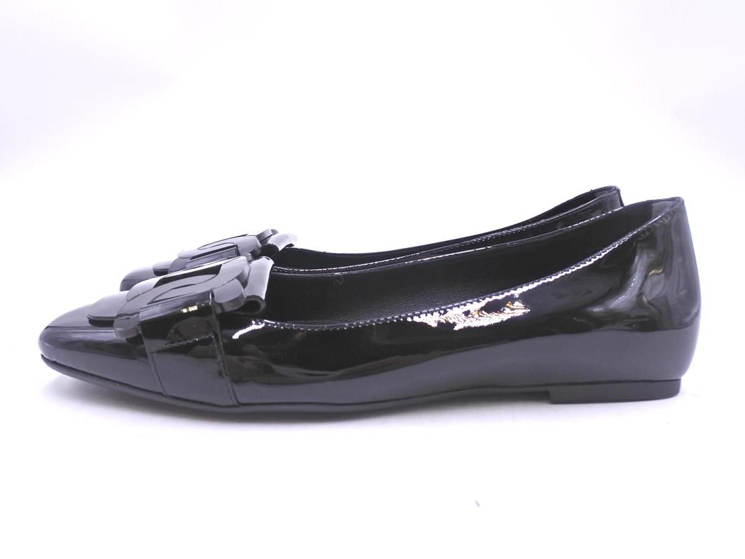 ラストプライス☆ TOD’S ☆彡トッズ　フラットなパンプス　37 1/2 美品 TOD'S トッズ エナメル チェーン フラット パンプス size34