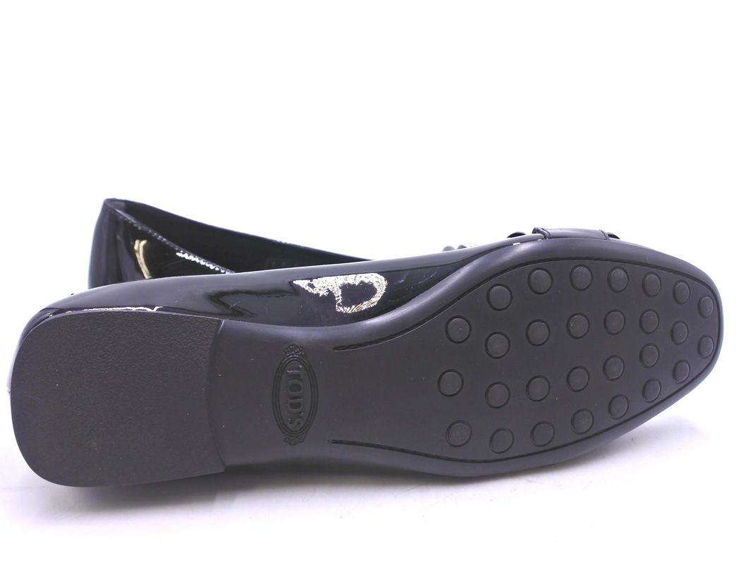 ラストプライス☆ TOD’S ☆彡トッズ　フラットなパンプス　37 1/2 美品 TOD'S トッズ エナメル チェーン フラット パンプス size34