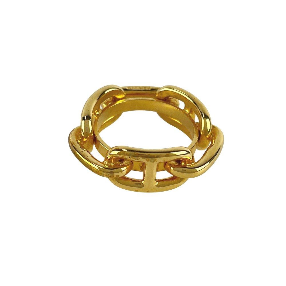 【美品】エルメス シェーヌダンクル ゴールドスカーフリング HERMES】エルメス シェーヌダンクル スカーフリング – NISHIKINO