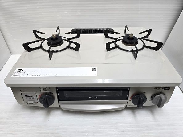 中古品】 リンナイ Rinnai ガスコンロ LPガス(プロパンガス) 左強火力