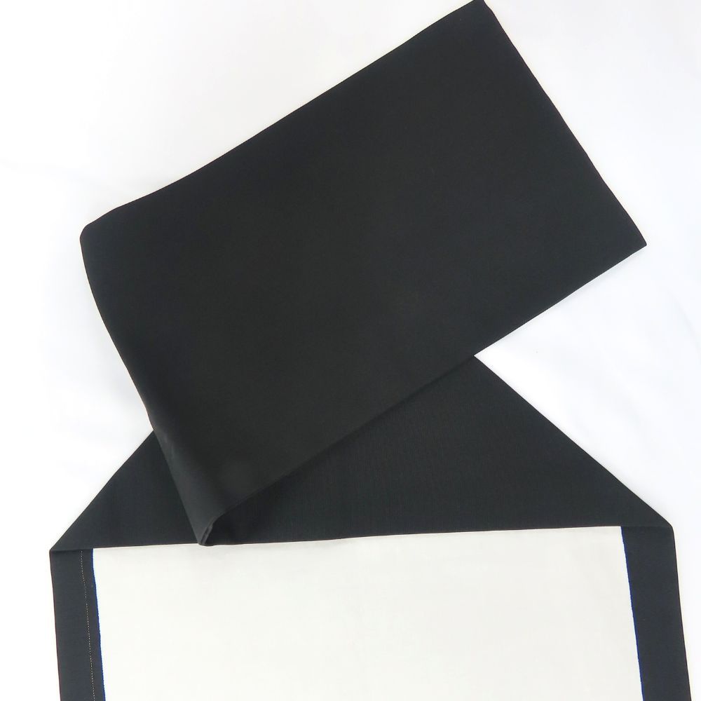 中古】 名古屋帯 塩瀬 正絹(金銀糸除く) ブラック ピンク 梅 松葉