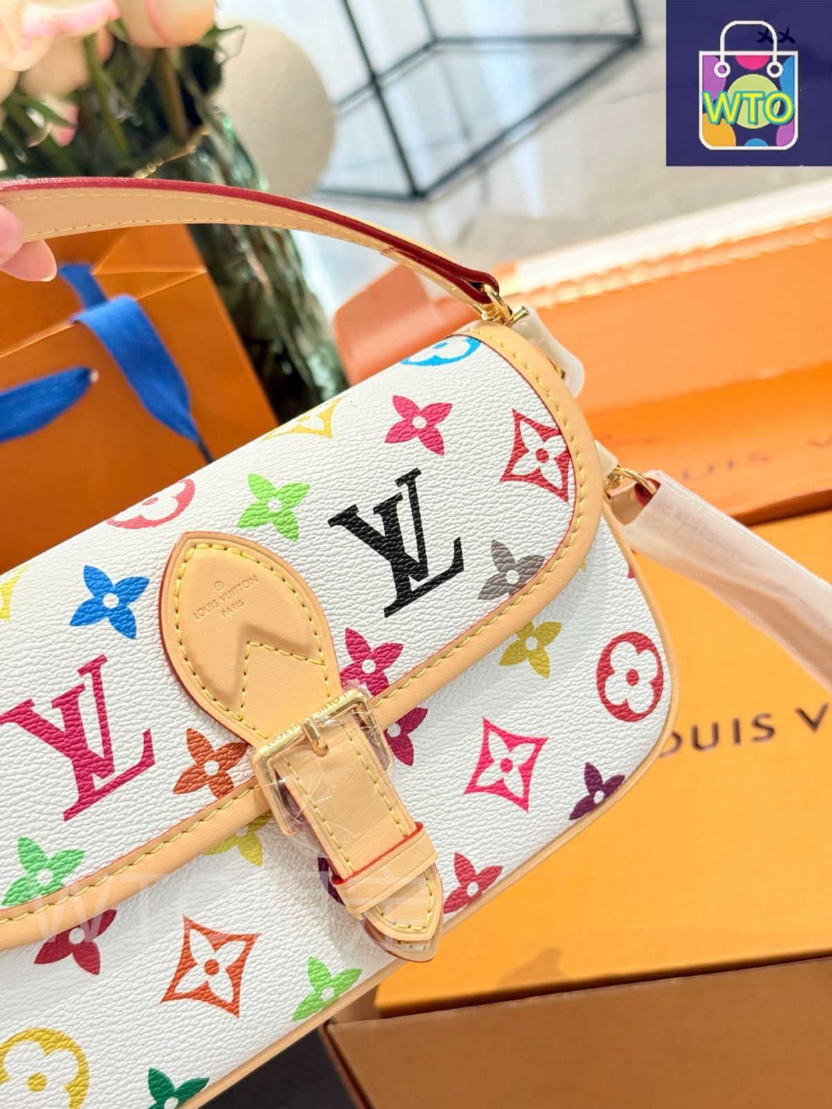 今日特価】LV x Murakami Takashi Nano Diane White Multicolored