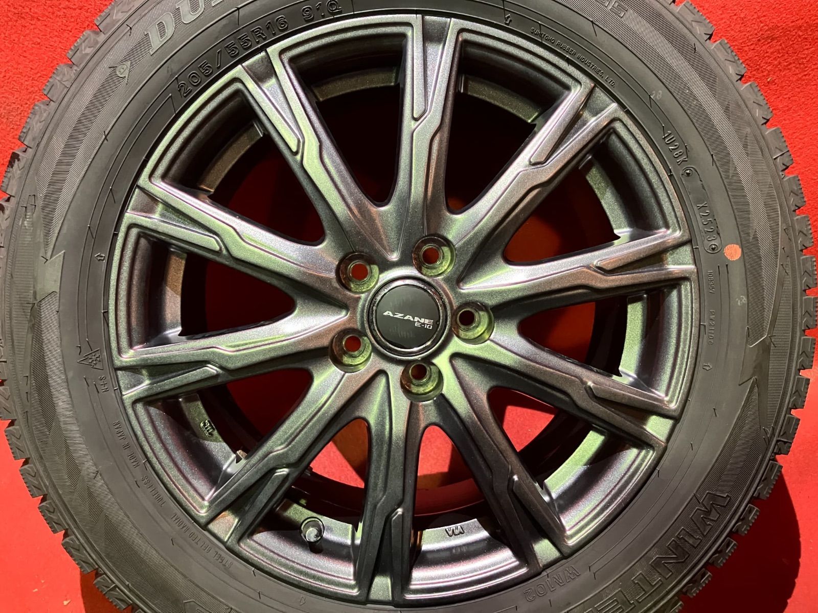 中古スタッドレスタイヤホイールセット【205/55R16 DUNLOP WM02】[16x6