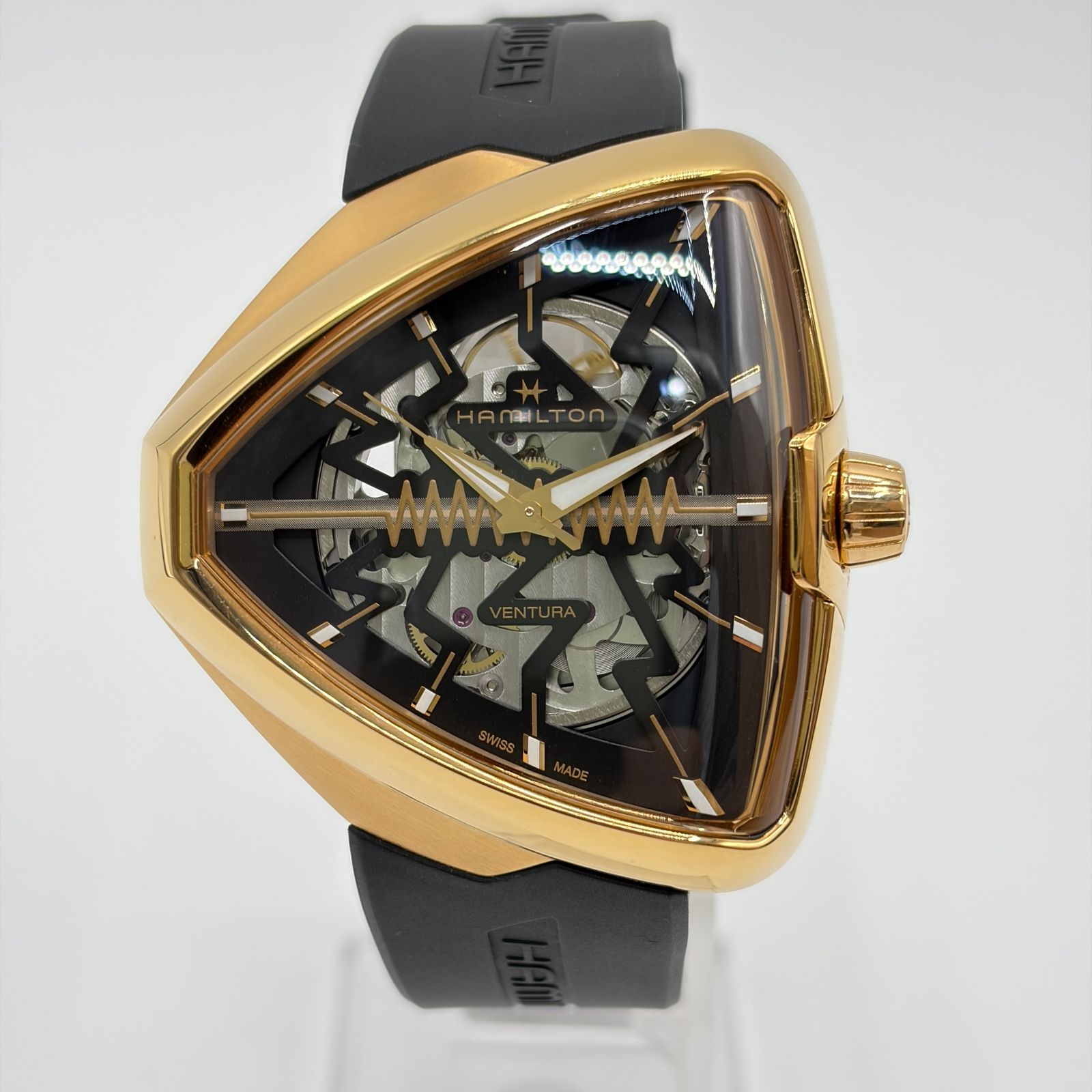 美品】 ハミルトン ベンチュラ エルヴィス80 スケルトン 自動巻き