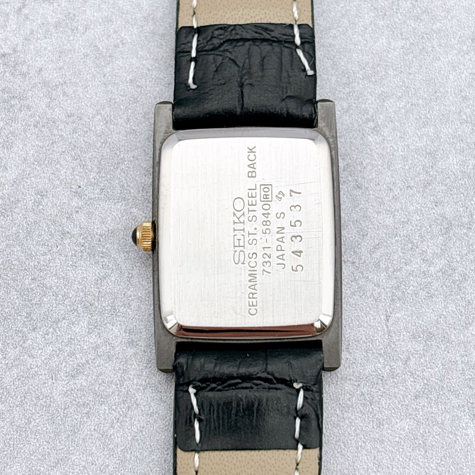 稼働 SEIKO セイコー エクセリーヌ レディース 腕時計 7321-5840 角形