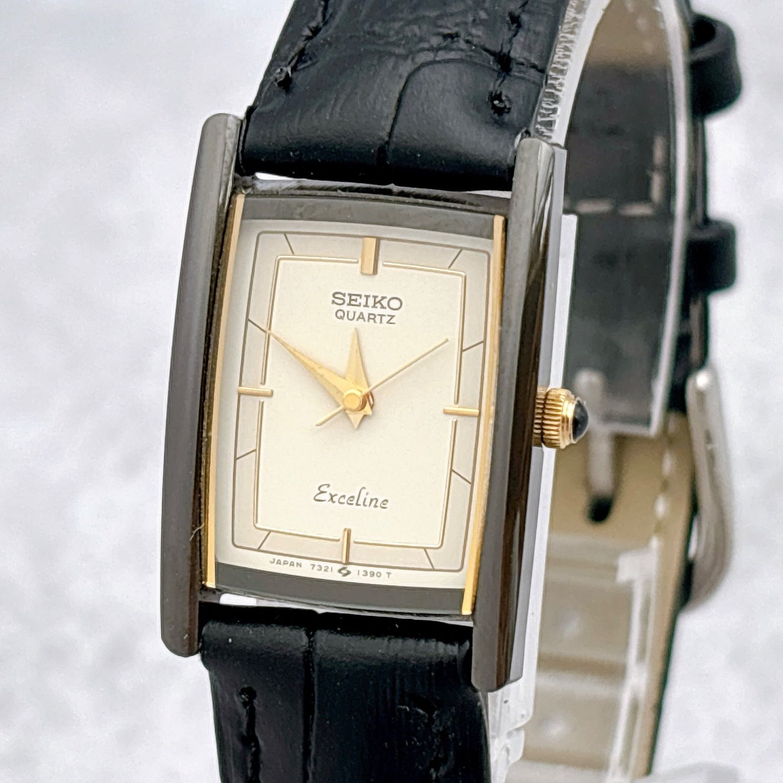 稼働 SEIKO セイコー エクセリーヌ レディース 腕時計 7321-5840 角形