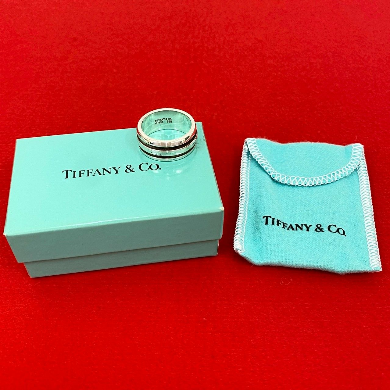 極 美品 保存箱付 TIFFANY&Co. ティファニー アトラス グルーブド