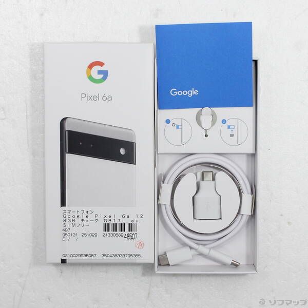 中古品〕 Google Pixel 6a 128GB チョーク GB17L au SIMフリー【352