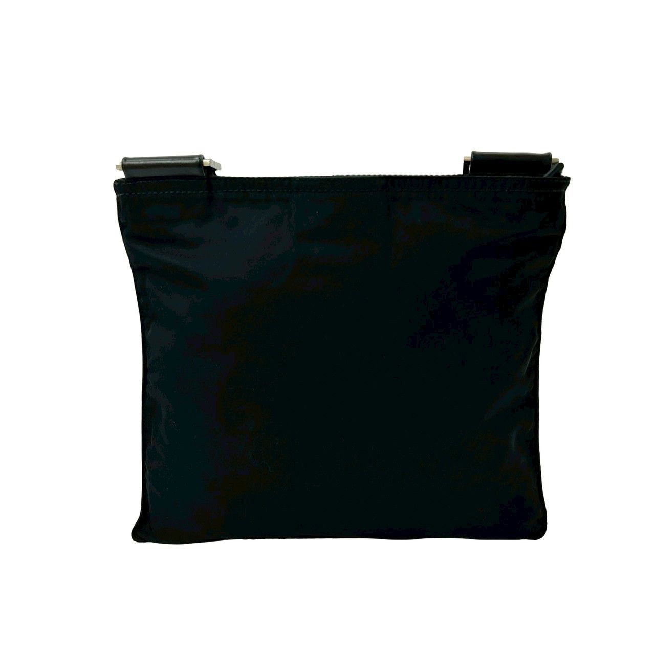 極 美品 PRADA プラダ 三角ロゴ 金具 テスート ナイロン レザー 本革