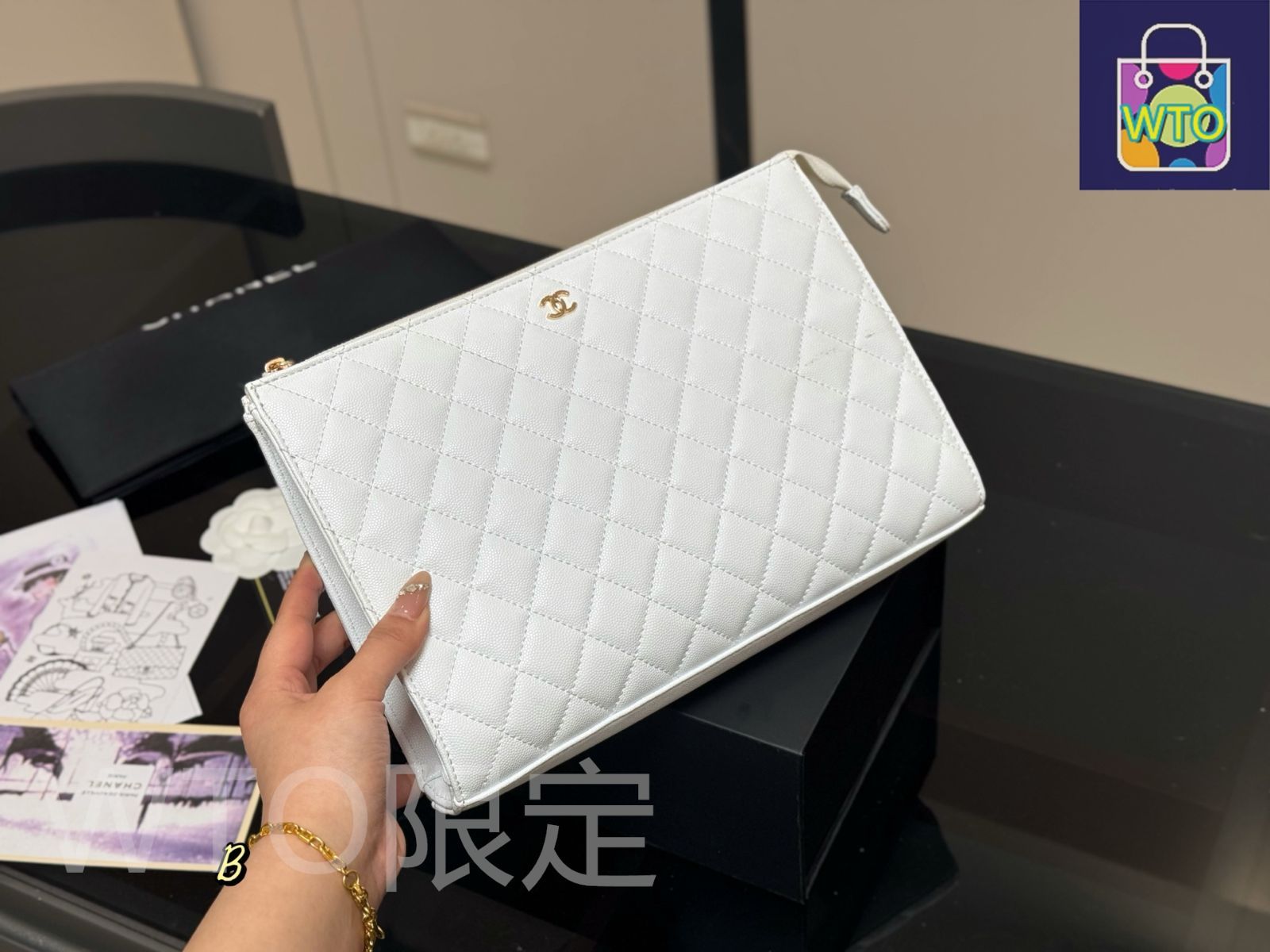 今日特価】Chanel シャネル 25P ラージ ハンドバッグ（28×20cm