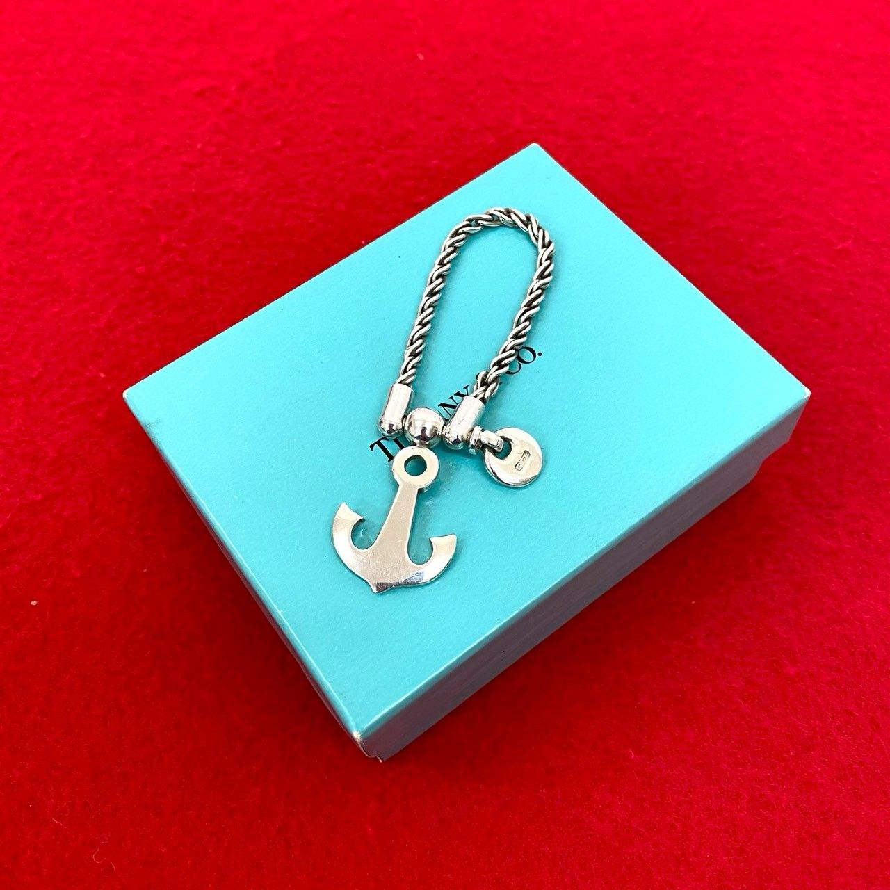Tiffany & Co. アンカー キーリング 極 美品 希少品 保存箱付 TIFFANY&Co. ティファニー アンカー