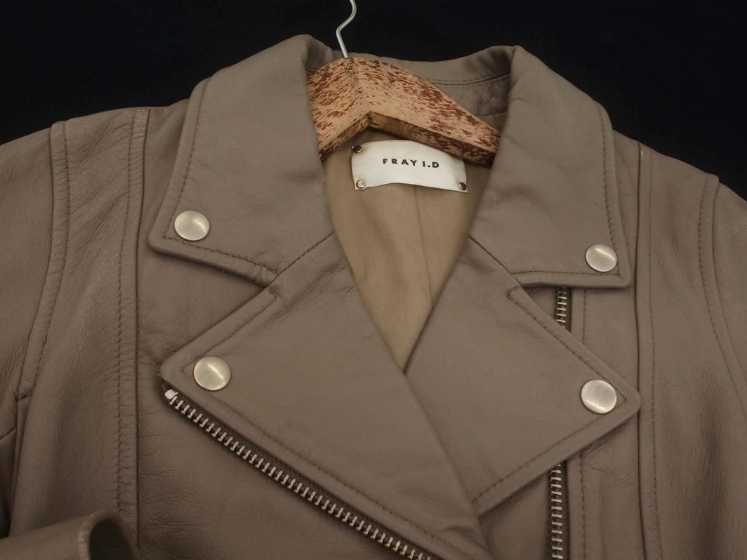 FRAY I.D フレイアイディー 羊革 レザー ダブル ライダース ジャケット