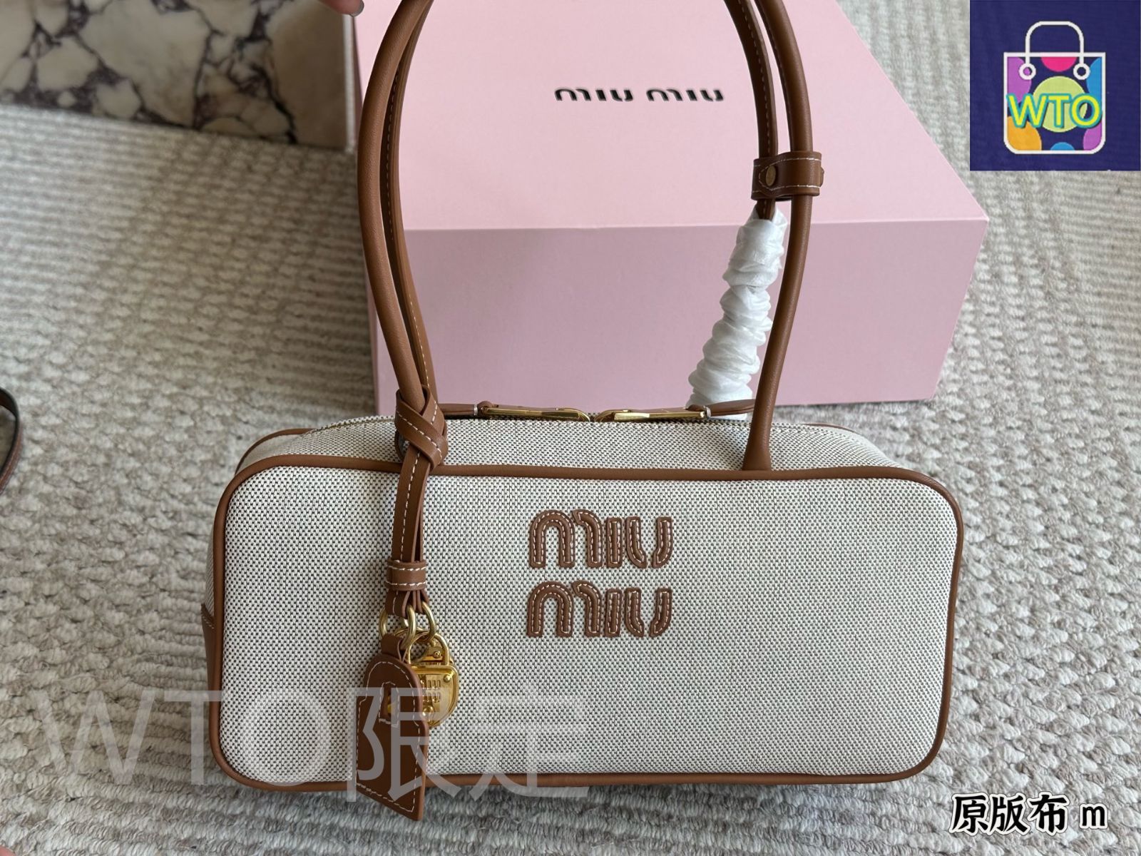 今日特価】miumiu Bowling/Briefcase Bag [Canvas 28×12cm] | ミュミュ