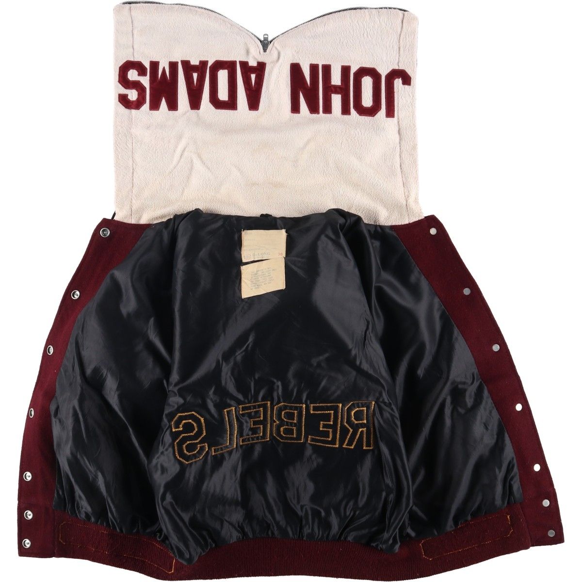 DeLONG デロング 70s USA製　アワードジャケット　スタジャン　古着 USED-76】90s DELONG STUDIUM JACKET made in USA RED/WHITE デロング