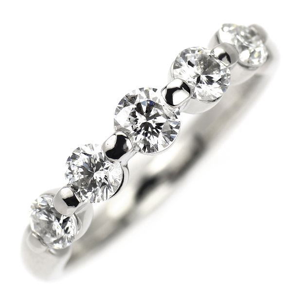 Pt900 ダイヤモンド リング 0.72ct 一文字 - メルカリ