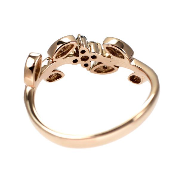 K18PG ダイヤモンド リング 0.13ct 植物 - メルカリ